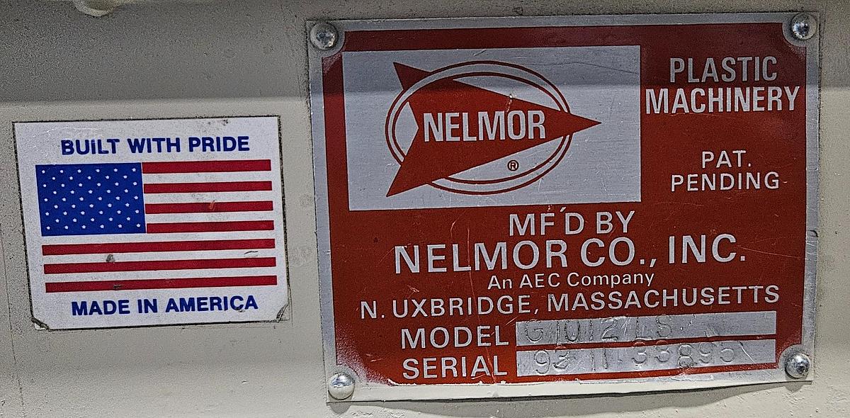 Used NELMOR G1012LS PLASTIC GRANULATOR – 5 HP - 10" x 14" FEED OPENING – 1/4" SCREEN – 230 VOLT 3 PHASE – TESTED & RUNNING