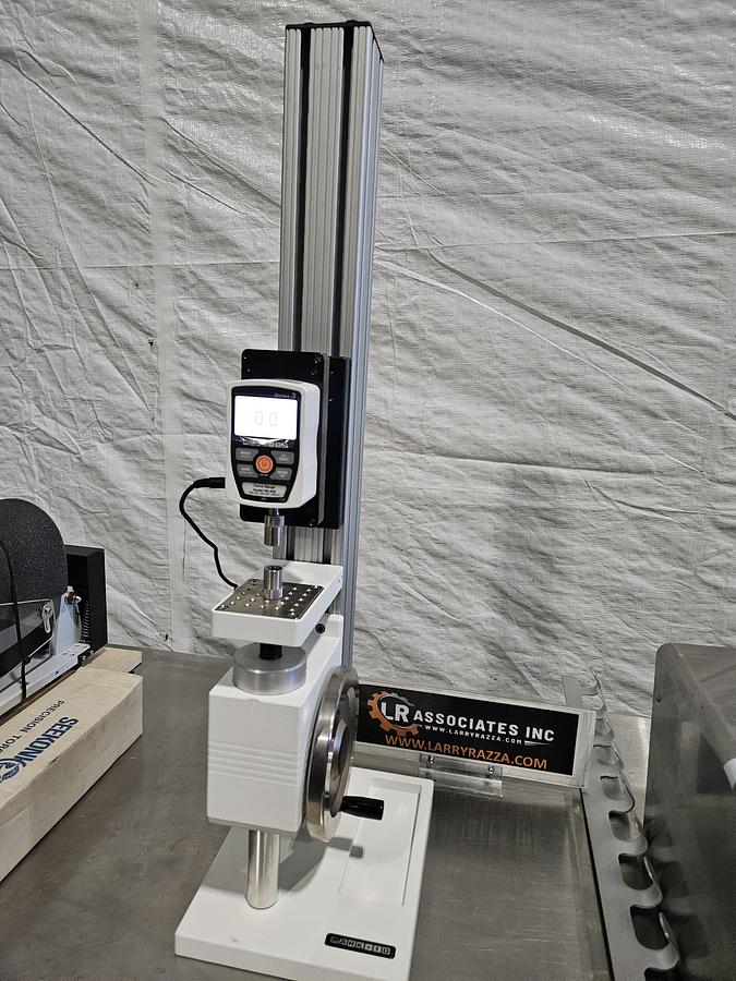 Used MARK-10 MANUAL FORCE TEST STAND WITH SERIES 3 DIGITAL FORCE GAUGE – MODEL M3-500 – 500 LBF / 250 KGF / 2500 N – EXCELLENT CONDITION