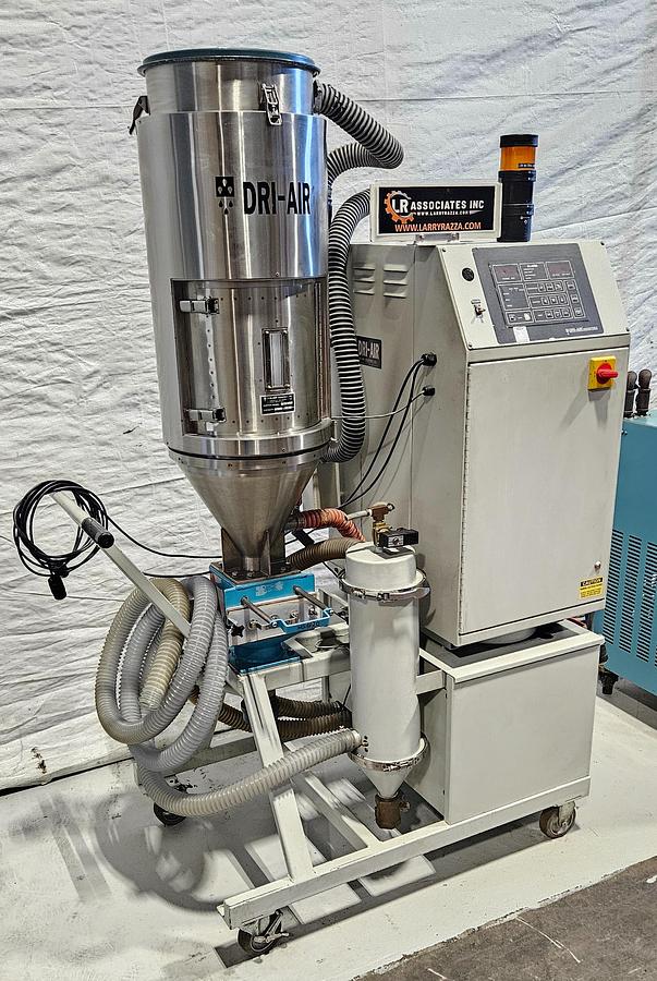 Used DRI-AIR HP4-X 35 FM HIGH-TEMPERATURE DESICCANT RESIN DRYER – RH60 STAINLESS STEEL HOPPER – ADVANCED CONTROL – NO-SPILL RECEIVER – 480V / 3 PHASE