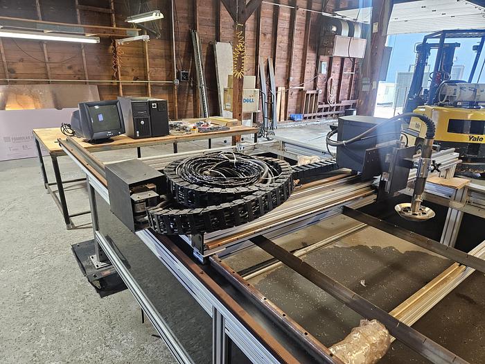 Used Micro Edge Retro System 5x10 Plasma Cutting Machine with Power Max 1650 G3 Series Fast Steel Cutting