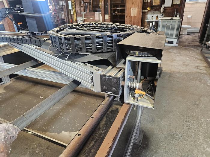 Used Micro Edge Retro System 5x10 Plasma Cutting Machine with Power Max 1650 G3 Series Fast Steel Cutting