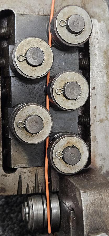 Used Wire Stock Straightener Multi Roll 90 degree transition 2 Plane Brass Steel Silver