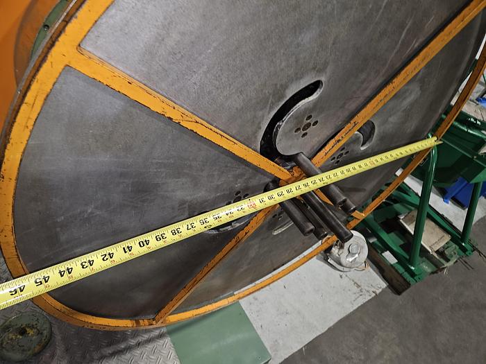 Used 4" Stock Leveler with double adjustable payoff reels stock feed press side