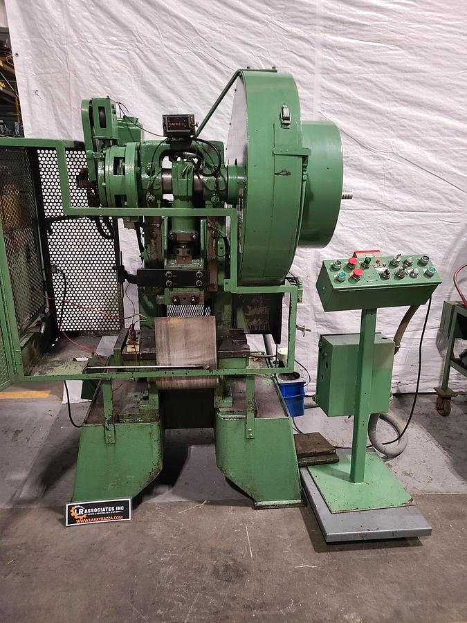 Used Perkins 20 Ton Stamping Press Air Clutch Air Brake Automatic Punch Pristine!