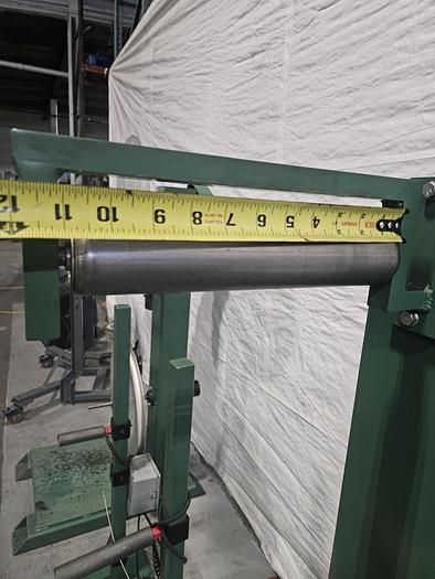 Used TWO Durant Motorized Braking Stock Reel Payoff with Coil Feed Sensors