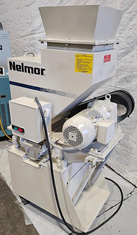 Used NELMOR G1012LS PLASTIC GRANULATOR – 5 HP - 10" x 14" FEED OPENING – 1/4" SCREEN – 230 VOLT 3 PHASE – TESTED & RUNNING