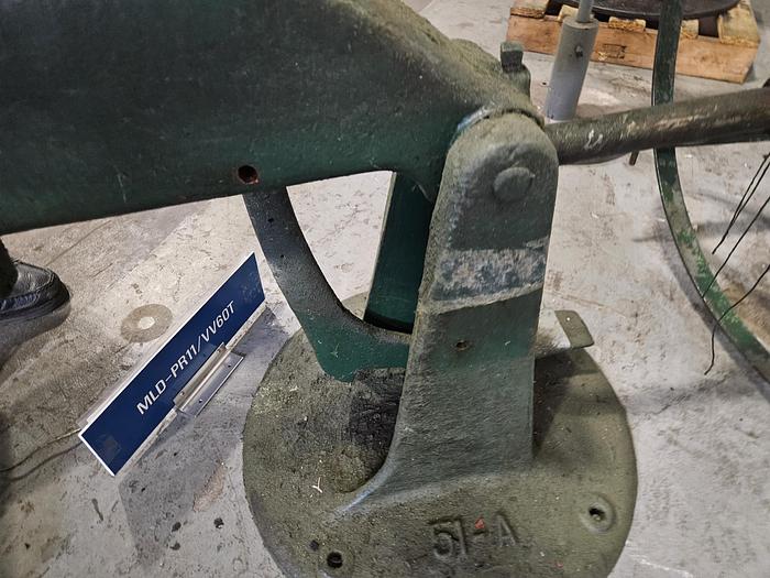 Used Littell 32 Inch Reel Payoff for feeding metal stock to power punch press