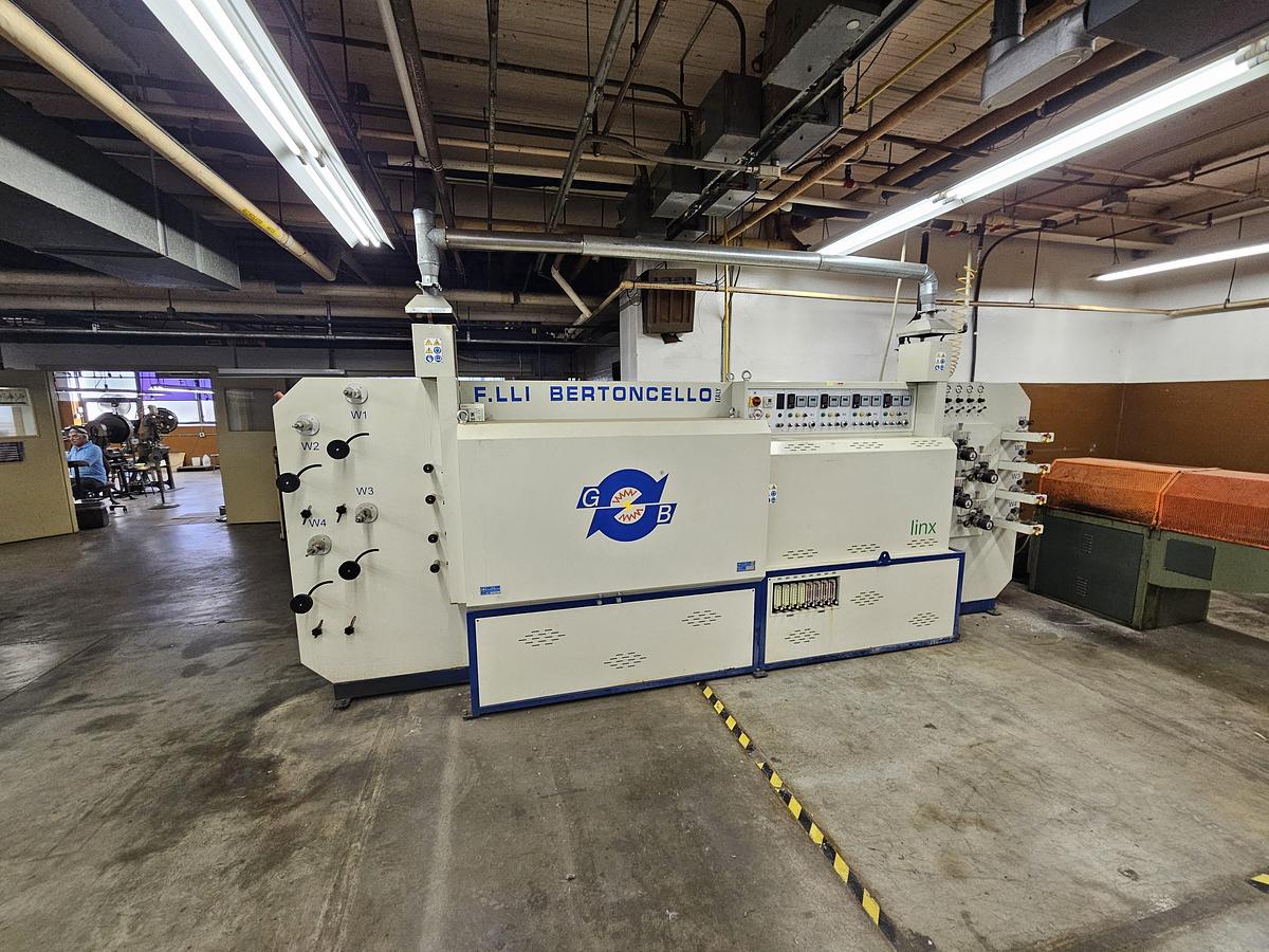 Used 2006 G.B. F.lli Bertoncello Srl. LINX 104 Four Strand Wire Annealing Furnace for continuous annealing of wires and metal strips