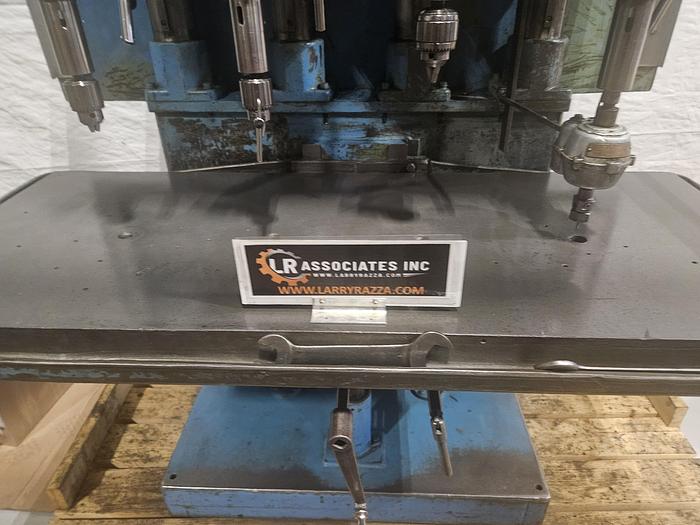 Used Buffalo Forge Quad Drill Press with Emrick Tapping Head 220V 3 Phase Drilling Tapping Machine