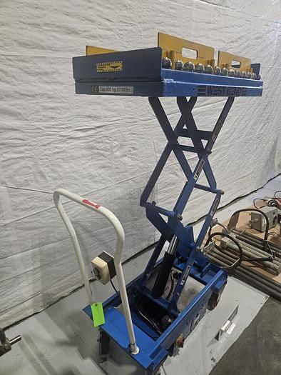 Used West Bend 1100 Lb. Electric Lift Truck Cart 67 inch lift height Tool Change Lifter