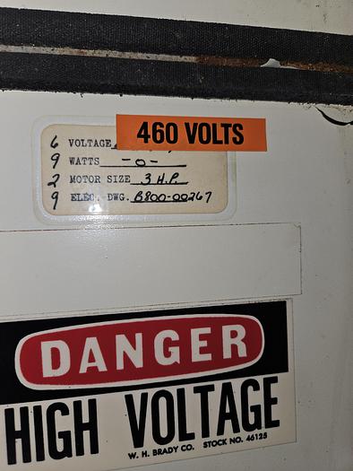 Used Wabash 100 Ton Hydraulic Press Model# 100-2424-STMAC with Heated Platens Molding & Laminating 