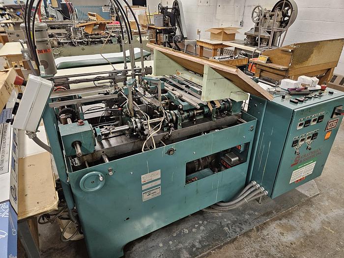 Used FMC CRATHERN MODEL 4028 TRANSPARENT BOX MAKING MACHINE