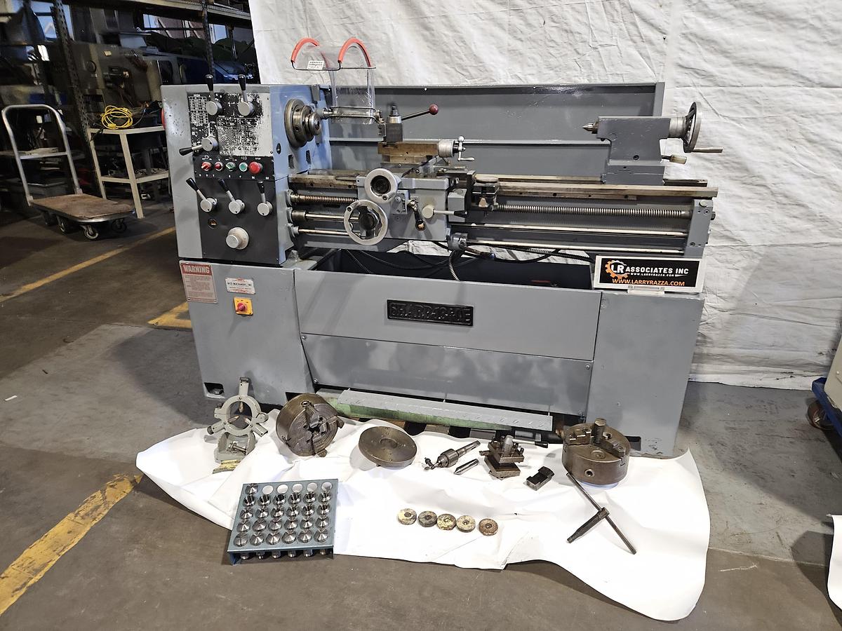 Used SHARP 1340E ENGINE LATHE – 13" x 40" – EXTENSIVE TOOLING – EXCELLENT CONDITION!!