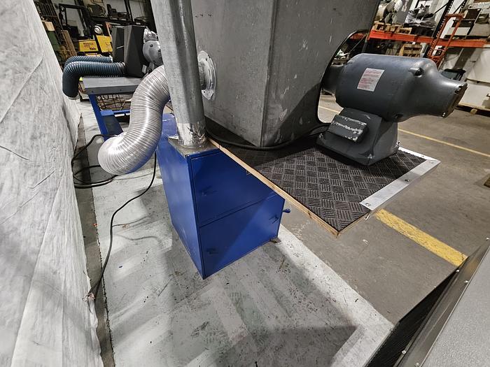 Refurbished Double Head Polishing Buffing Self Contained Machine with Dust Collector 220V 3450 RPM