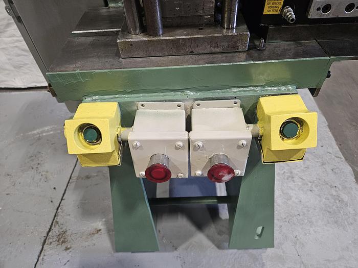 Used 10 Ton Mechanical Punch Press with 3" Rapid Air Feed Stamping Brass Steel Automatic or Single Operation... Excellent Condition!