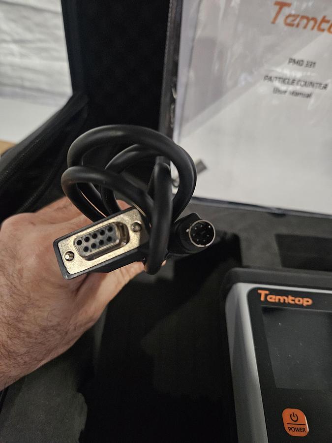 Used TEMTOP PMD 331 PARTICLE COUNTER – PORTABLE CLEANROOM AIR MONITOR – CALIBRATION CERTIFICATE – EXCELLENT CONDITION, TESTED!