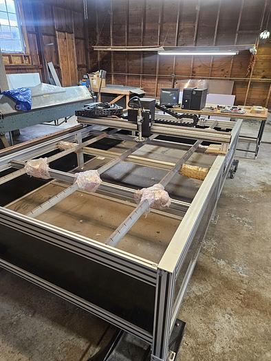 Used Micro Edge Retro System 5x10 Plasma Cutting Machine with Power Max 1650 G3 Series Fast Steel Cutting