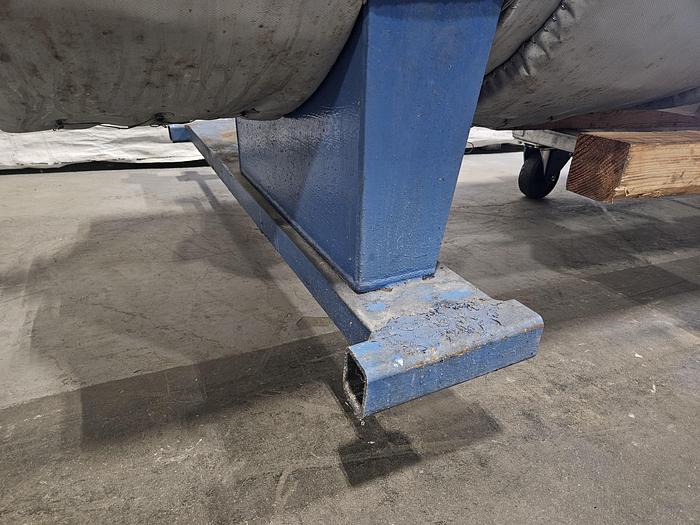 Used 350 Gallon Super Heavy Duty Stainless Steel Horizontal Holding Tank Rated at 300F to -20F @ 90 PSIG Built in 2010