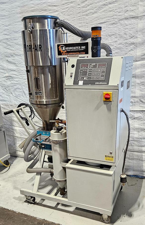 Used DRI-AIR HP4-X 35 FM HIGH-TEMPERATURE DESICCANT RESIN DRYER – RH60 STAINLESS STEEL HOPPER – ADVANCED CONTROL – NO-SPILL RECEIVER – 480V / 3 PHASE