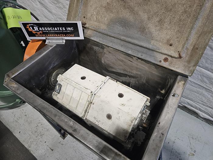 Used Greco Wet Tumbler Rotary Finishing Machine Polish Metal Automatically 110V 