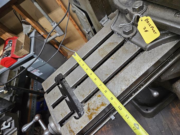Used Bridgeport Milling Machine 36 inch Table Vise & Power Feed