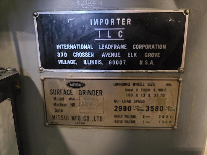 Used Mitsui High-Tec MHT 6x12 Precision Surface Grinder 200MH with DRO