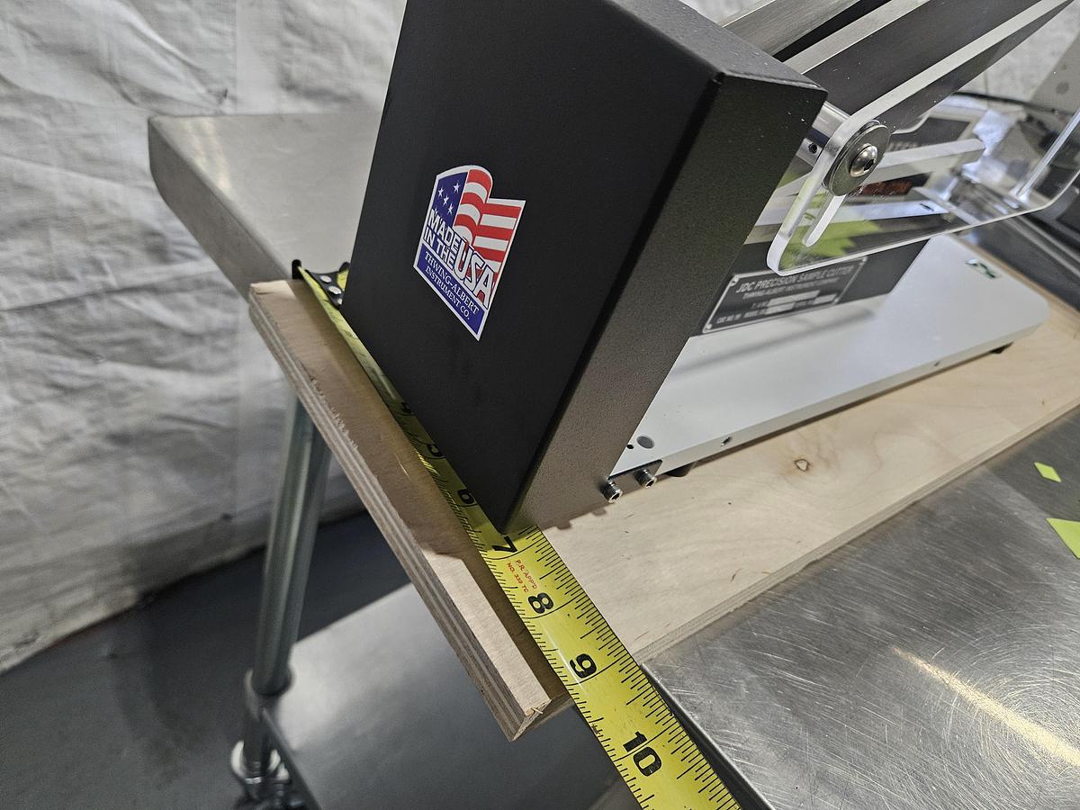 Used THWING-ALBERT JDC 5-10 PRECISION SAMPLE CUTTER – BENCHTOP SPECIMEN SHEAR – EXCELLENT CONDITION