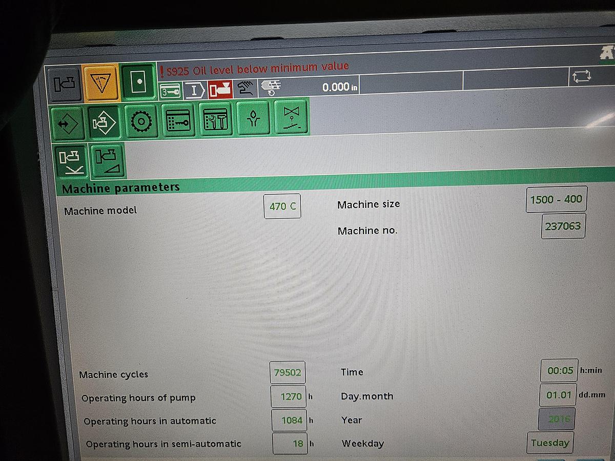 Used 2016 Arburg 470 C 1500-400 Golden Edition 165 Ton 6.5 oz. Allrounder Injection Molding Machine PRISTINE!!!