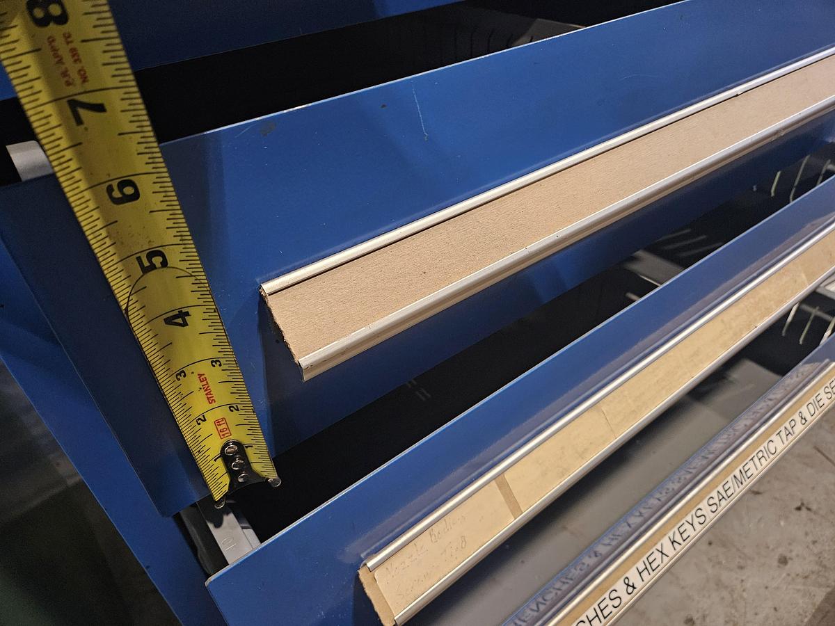 Used STANLEY VIDMAR INDUSTRIAL TOOL STORAGE CABINET 25" x 25" DRAWERS – MIXED DEPTH CONFIGURATION – HEAVY DUTY – EXCELLENT CONDITION