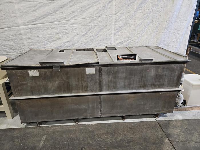 Used Stainless Steel Dipping / Holding Tank 8 Feet long x 36" wide x 36" deep two 4 foot chambers