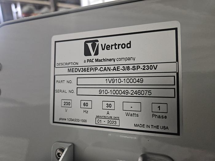 Used Vertrod PAC Machine MEDV36EP/P-CAN-AE-3/8_SP-230v