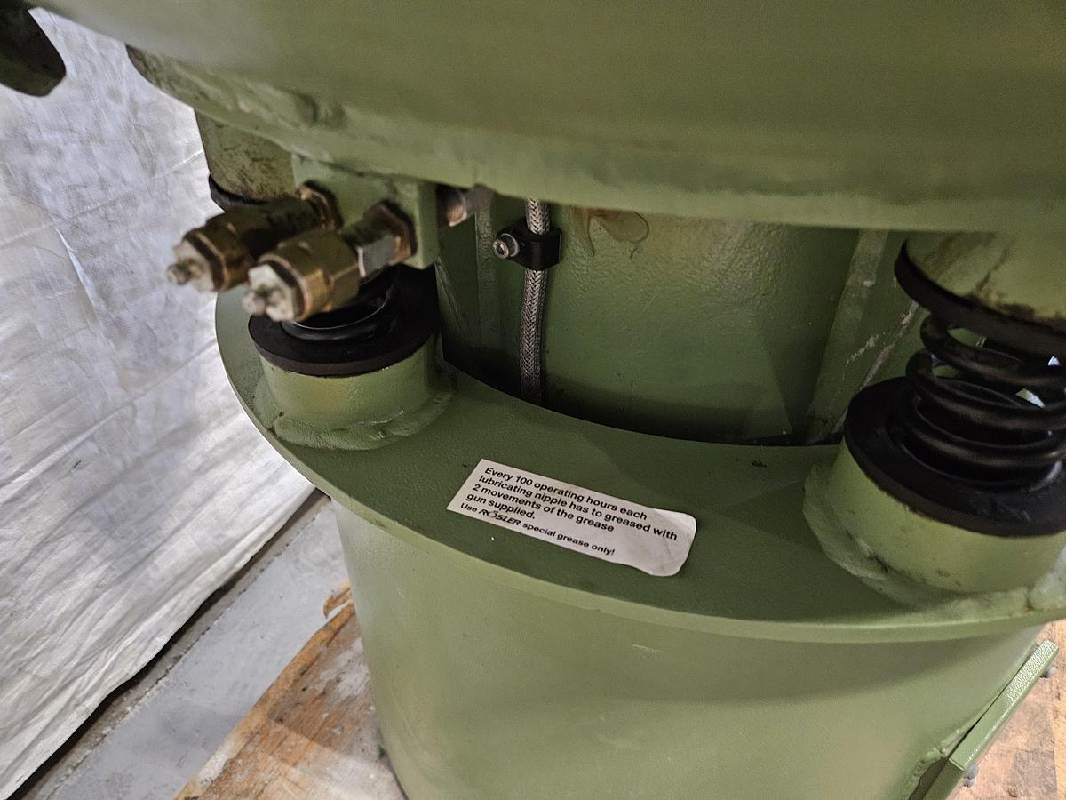 Used RÖSLER R125 EC RUBBER-LINED VIBRATORY FINISHING MACHINE – APPROX. 3 CU. FT. WORKING CAPACITY – 460V 3 PHASE – MADE IN GERMANY – TESTED