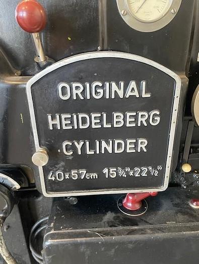 Used ORIGINAL HEIDELBERG Automatic Die Cutting Letter Press 40 X 57 cm 15-3/4" x 22-1/2" Pristine!!