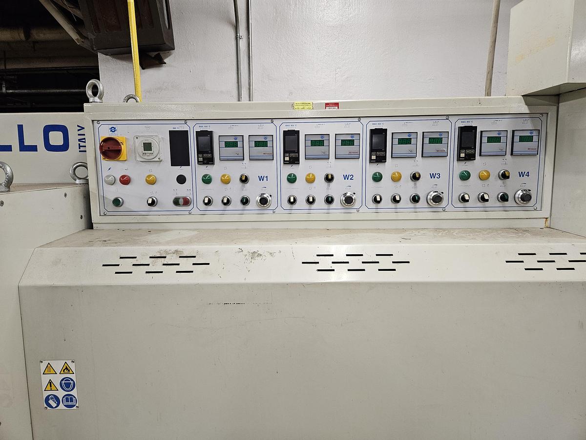 Used 2006 G.B. F.lli Bertoncello Srl. LINX 104 Four Strand Wire Annealing Furnace for continuous annealing of wires and metal strips