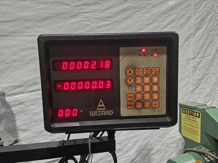 Used Bridgeport Mill 1 HP 36 inch Table DRO Power Feed Collets Chrome Ways 6 inch Vise