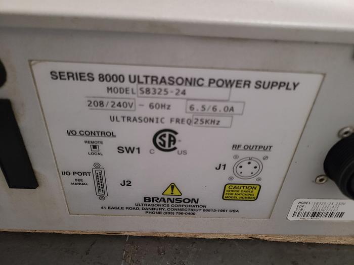 Used Branson Series 8000 25 KHz  Ultrasonic Power Supply 220 Volt