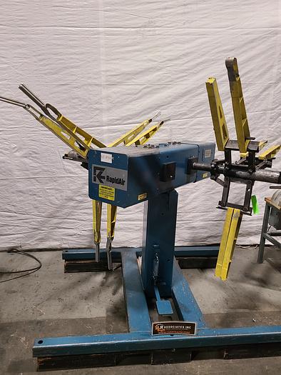 Used RapidAir  Dual 1500 Lb Material Coil 72 Inch Payoff Decoiler Stock Feed Adjustable Clutch & Coil Diameter