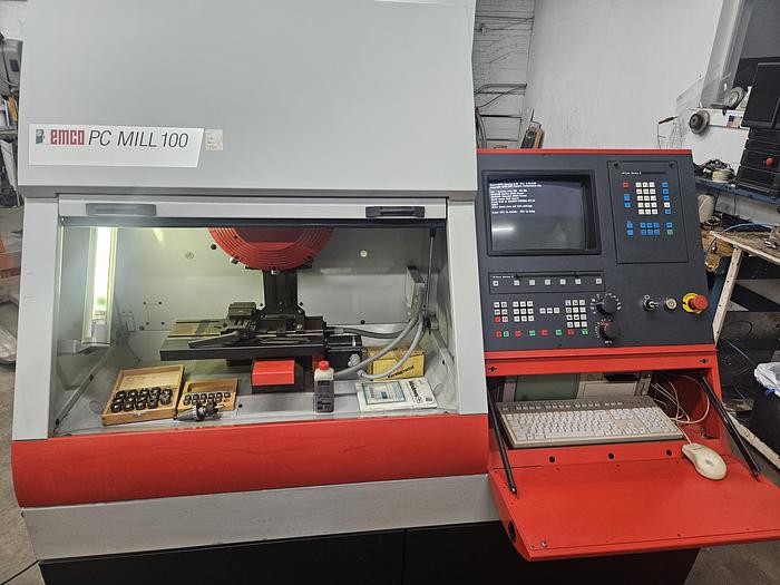 Used EMCO PC Mill 100 Fanuc Series 0 Controller Mini CNC Milling Machine (unknown Condition)