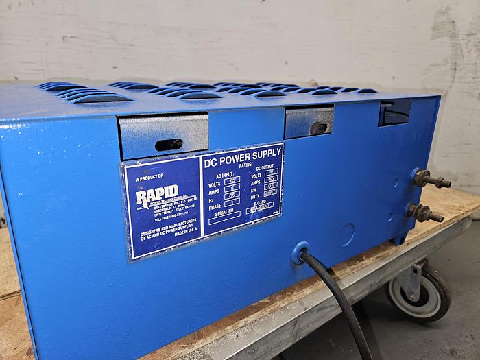 Used RAPID Rapid Rectifier 6 volts 50 amps DC Power Supply Plating 110v