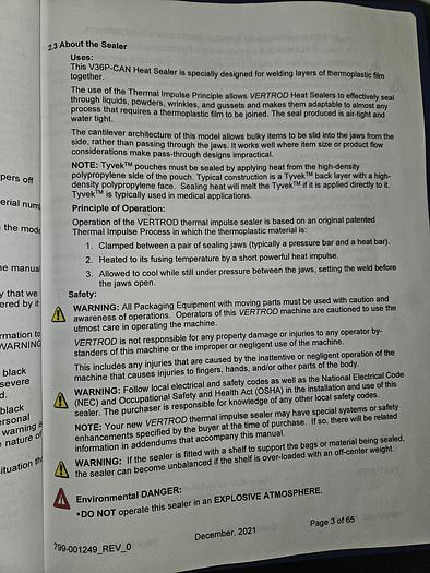 Used Vertrod PAC Machine MEDV36EP/P-CAN-AE-3/8_SP-230v