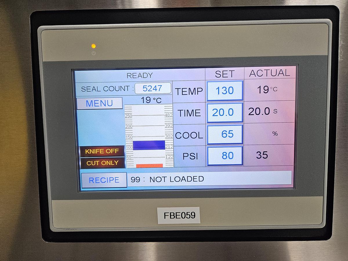 Used Packworld 5000 Series 60" Heat Sealer with Touch Screen TOSS Technology Bag Sealing Bio Medical