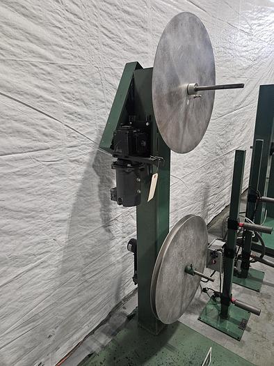 Used TWO Durant Motorized Braking Stock Reel Payoff with Coil Feed Sensors