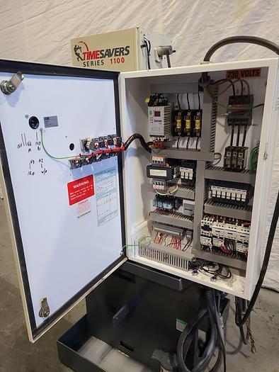 Used Timesavers Model 1111-11-0 Dry or Wet Conveyor 9" Belt Sander Mini Belt Semi Automatic