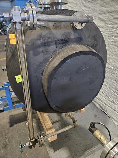 Used 600 Gallon Super Heavy Duty Stainless Steel Horizontal High Pressure Vessel Holding Tank Rated at 300F to -20F @ 90 PSIG Built in 2010