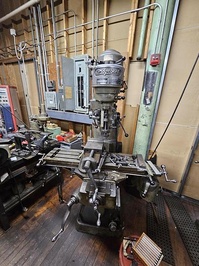 Used Bridgeport Milling Machine 36 inch Table Vise & Power Feed