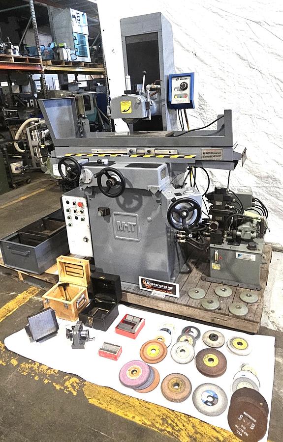 Used MITSUI MSG-250-2A AUTOMATIC PRECISION SURFACE GRINDER – 8" × 18" WALKER ELECTRIC MAGNETIC CHUCK – AUTO DOWNFEED – HYDRAULIC TABLE – WALKER SINE PLATE – GRIND-ALL NO. 1 – TOOLING PACKAGE – COOLANT – 220V 3 PH – TESTED & RUNNING EXCELLENT