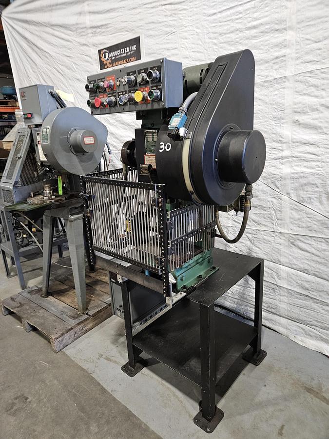 Used Perkins Model 5C 5-Ton Punch Press – Air Clutch / Air Brake – with Roll Feed – Tested!! in Excellent Condition!