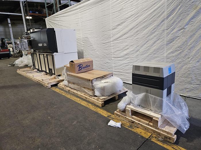 Used KDF 654i sputtering batch systems dual load lock in-line RF / DC side