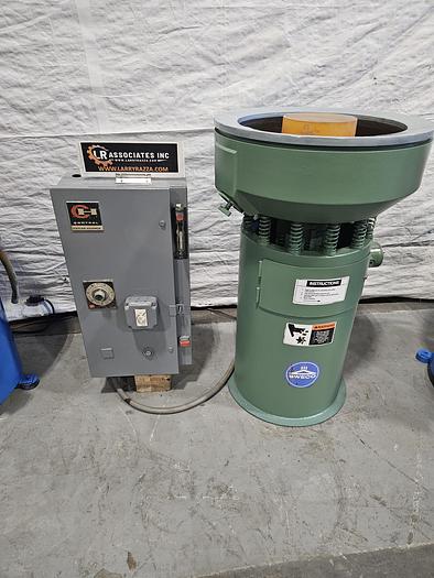 Used Sweco 1.2 Cubic Ft Vibratory Finisher 220V 3 Phase Polish Debur Metal Fast Finishing