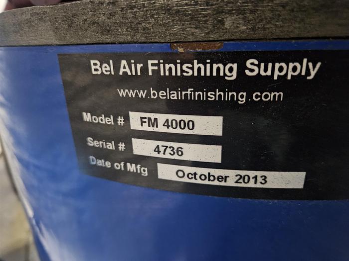 Used Belair FM-4000 1.3 CF Vibratory Finishing Machine 110V Polish Metal